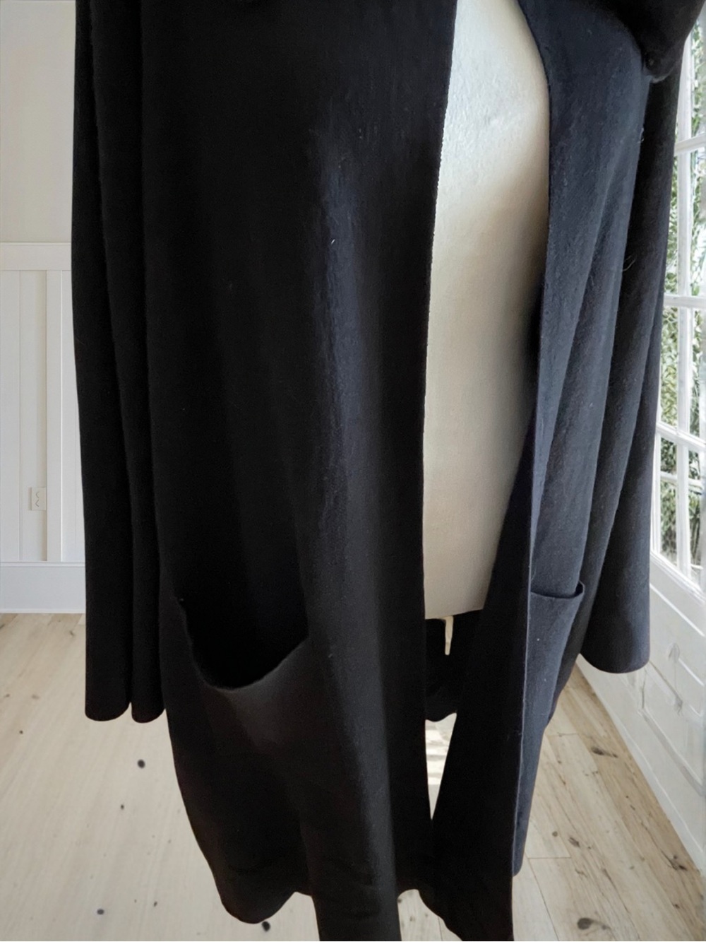 NWT KATHY IRELAND Women's 3X Black Removable Faux Fur Collar Sweater Cardigan - Picture 8 of 15